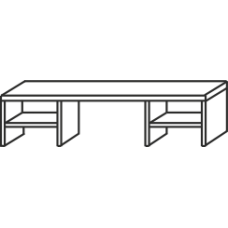 Полка настольная без задней стенки